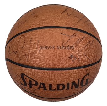 1987-88 Alex English Game Used Spalding Basketball Used To Score 20,000th Point Signed By Denver Nuggets (English LOA & JSA)
